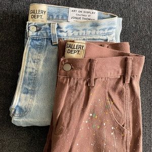 BROWN GALLERY DEPT CARPENTER FLARE SIZE S & GALLERY DEPT 90210 LA FLARE SIZE 30